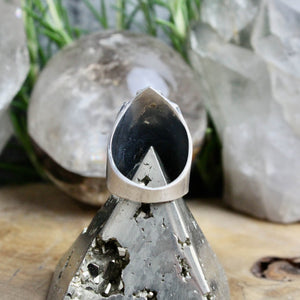 Warrior Ring // Rainbow Moonstone - Size 9 - Acid Queen Jewelry