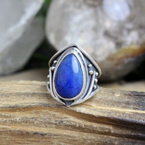 Warrior Ring //  Lapis Lazuli - Size 5.75 - Acid Queen Jewelry