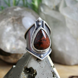 Warrior Ring // Mahogany Obsidian - Size 6.5 - Acid Queen Jewelry