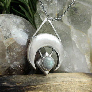 Crescent + Diamond w/ Labradorite