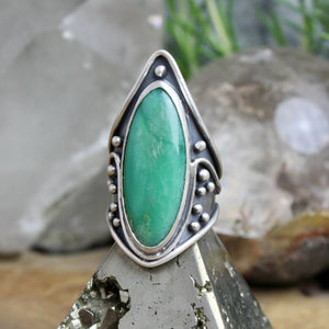 Warrior Ring // Chrysopase - Size 8 - Acid Queen Jewelry