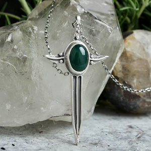 Huntress's Sword Necklace // Jade