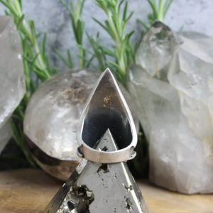 Warrior Shield Ring // Moss Agate - Size 10.5 - Acid Queen Jewelry