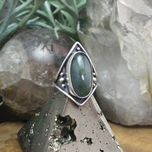 Warrior Ring // Aquamarine  - SIZE 8 - Acid Queen Jewelry