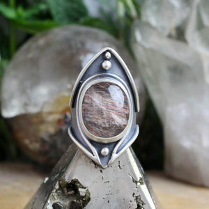 Warrior Ring // Rutilated Quartz - Size 6.5 - Acid Queen Jewelry