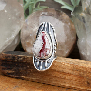 Warrior Shield Ring // Agate - SIZE 7 - Acid Queen Jewelry