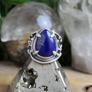 Warrior Laced Ring // Double Lapis Lazuli - Size 10 - Acid Queen Jewelry