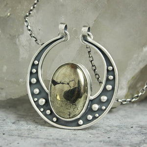 Moon Voyager Necklace //  Pyrite