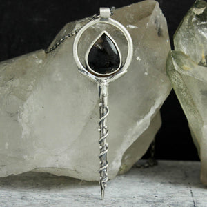 Circe's Wand Necklace //  Black Jasper