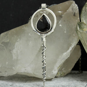 Circe's Wand Necklace //  Black Jasper