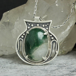 Circe's Cauldron Necklace // Moss Agate