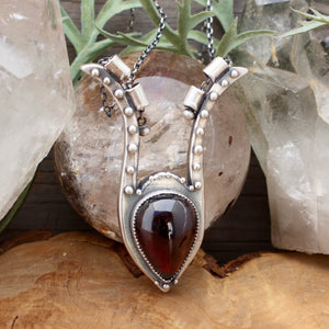 Dejah Pendant // Garnet - Acid Queen Jewelry