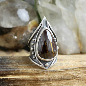 Warrior Ring // Tiger Iron - Size 7.5 - Acid Queen Jewelry