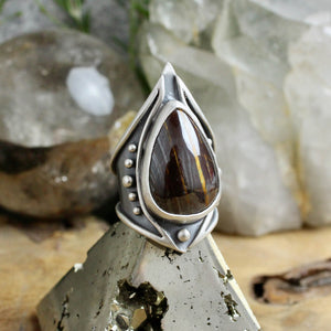 Warrior Ring // Tiger Iron - Size 7.5 - Acid Queen Jewelry