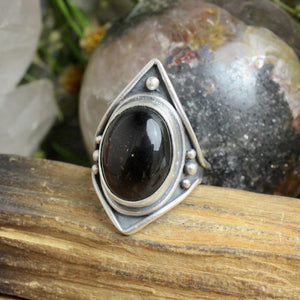 Warrior Ring // Smoky Quartz - Size 9 - Acid Queen Jewelry