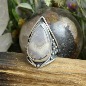 Warrior Ring // Blue Lace Agate - Size 9.5 - Acid Queen Jewelry