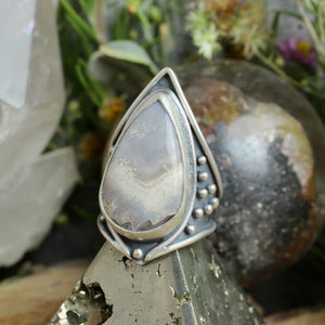 Warrior Ring // Blue Lace Agate - Size 9.5 - Acid Queen Jewelry