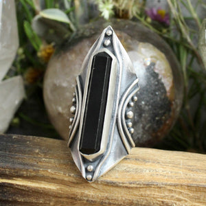 Amplifier Ring // Onyx - Size 8 - Acid Queen Jewelry
