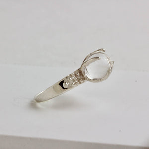Sorceress Crystal Ball Ring- Quartz - 8mm