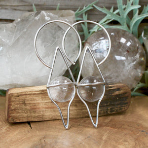 Crystal Ball Ear Weights - Acid Queen Jewelry