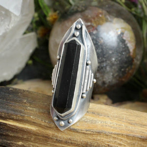 Amplifier Ring // Onyx - Size 6 - Acid Queen Jewelry