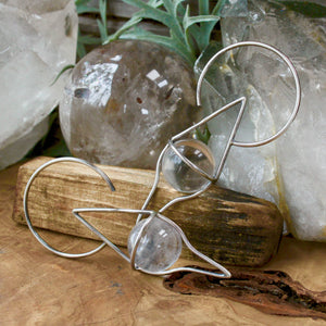 Crystal Ball Ear Weights - Acid Queen Jewelry