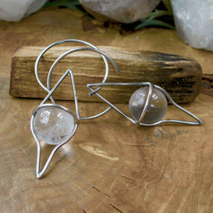 Crystal Ball Ear Weights - Acid Queen Jewelry
