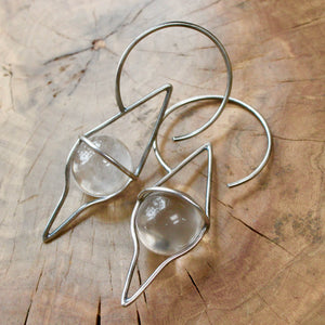 Crystal Ball Ear Weights - Acid Queen Jewelry