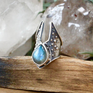 Cygnus Ring // Blue Labradorite - Acid Queen Jewelry