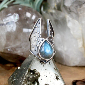 Cygnus Ring // Blue Labradorite - Acid Queen Jewelry