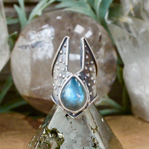 Cygnus Ring // Blue Labradorite - Acid Queen Jewelry