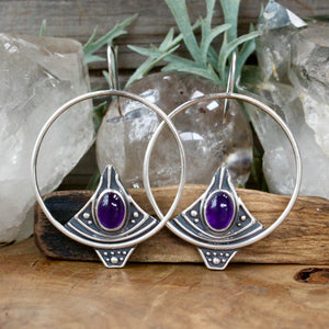 Sela Earrings // Amethyst - Acid Queen Jewelry