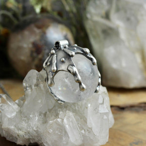Sorceress Crystal Ball Necklace // Quartz