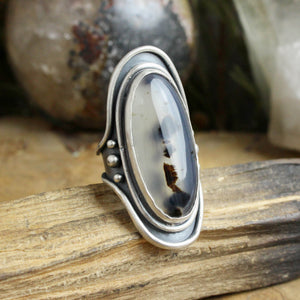 Warrior Shield Ring // Agate - Size 6