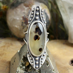 Warrior Shield Ring // Agate - Size 10