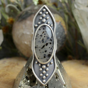 Warrior Shield Ring // Agate - Size 7.5