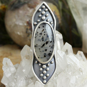 Warrior Shield Ring // Agate - Size 7.5