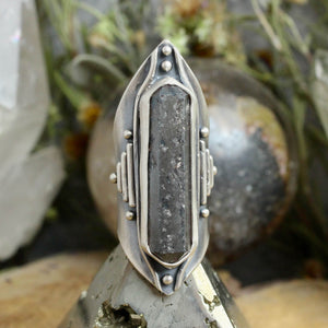 Amplifier Ring // Hematite - Size 6.5