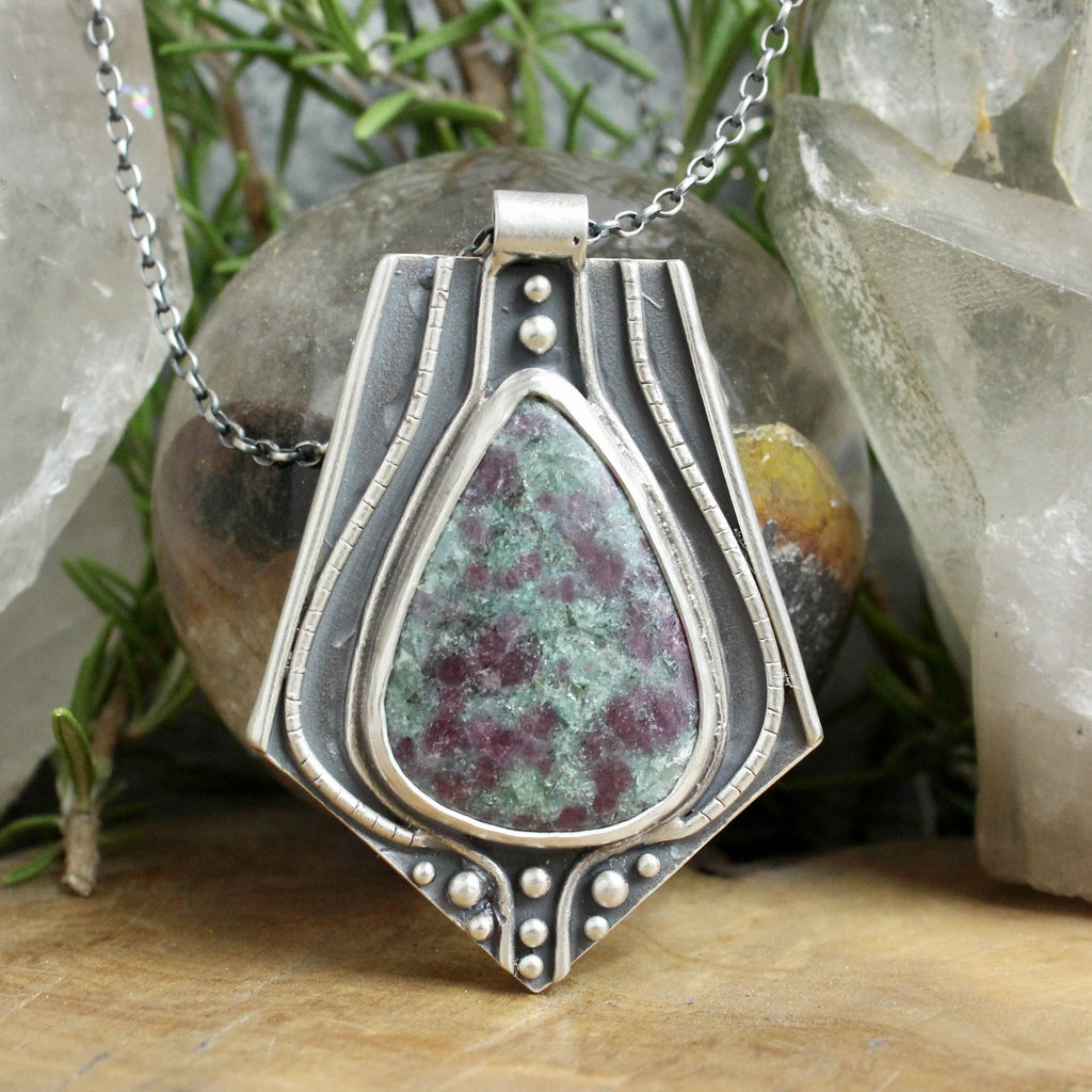 Voyager Necklace // Ruby in Fuschite - Acid Queen Jewelry