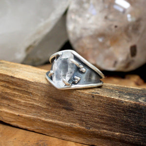 Warrior Captured Quartz //  Quartz- SIZE 8 - Acid Queen Jewelry