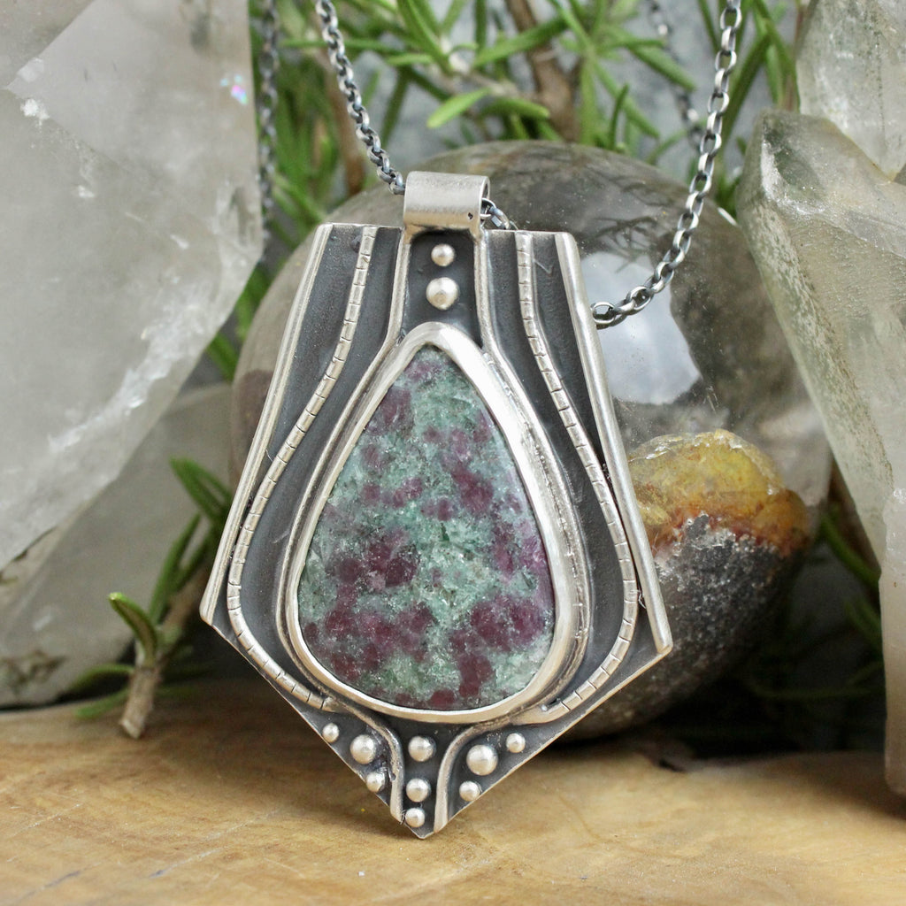 Voyager Necklace // Ruby in Fuschite - Acid Queen Jewelry