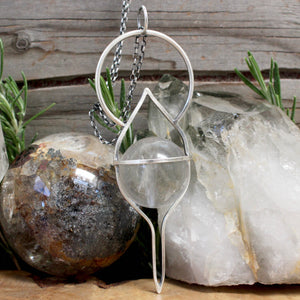 Crystal Ball Pendant // Quartz - Acid Queen Jewelry