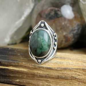 Warrior Ring // Emerald - Size 9