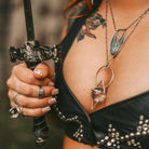 Crystal Ball Pendulum Necklace // Quartz - Acid Queen Jewelry