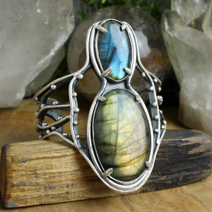 Warrior Laced Cuff // Double Labradorite