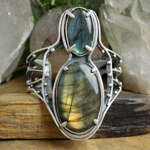 Warrior Laced Cuff // Double Labradorite
