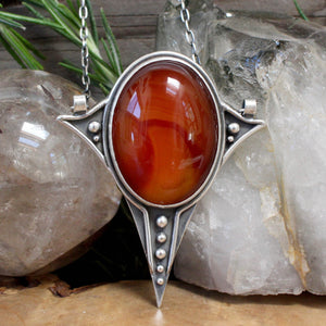 Voyager Pendant // Carnelian - Acid Queen Jewelry