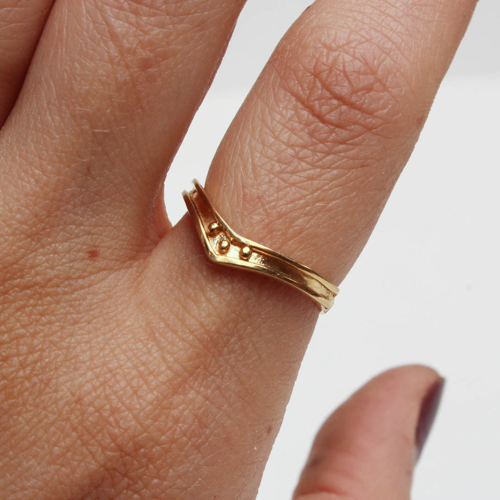 Aurora Ring - Stacker Ring - 14K Gold - Acid Queen Jewelry