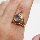 Shakti Ring - Blue Chalcedony - 14K Gold - Acid Queen Jewelry