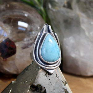 Warrior Ring // Larimar - Size 6 - Acid Queen Jewelry